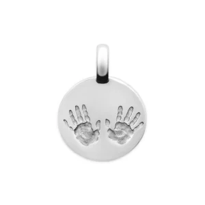 Médaille empreintes mains en or petit modèle