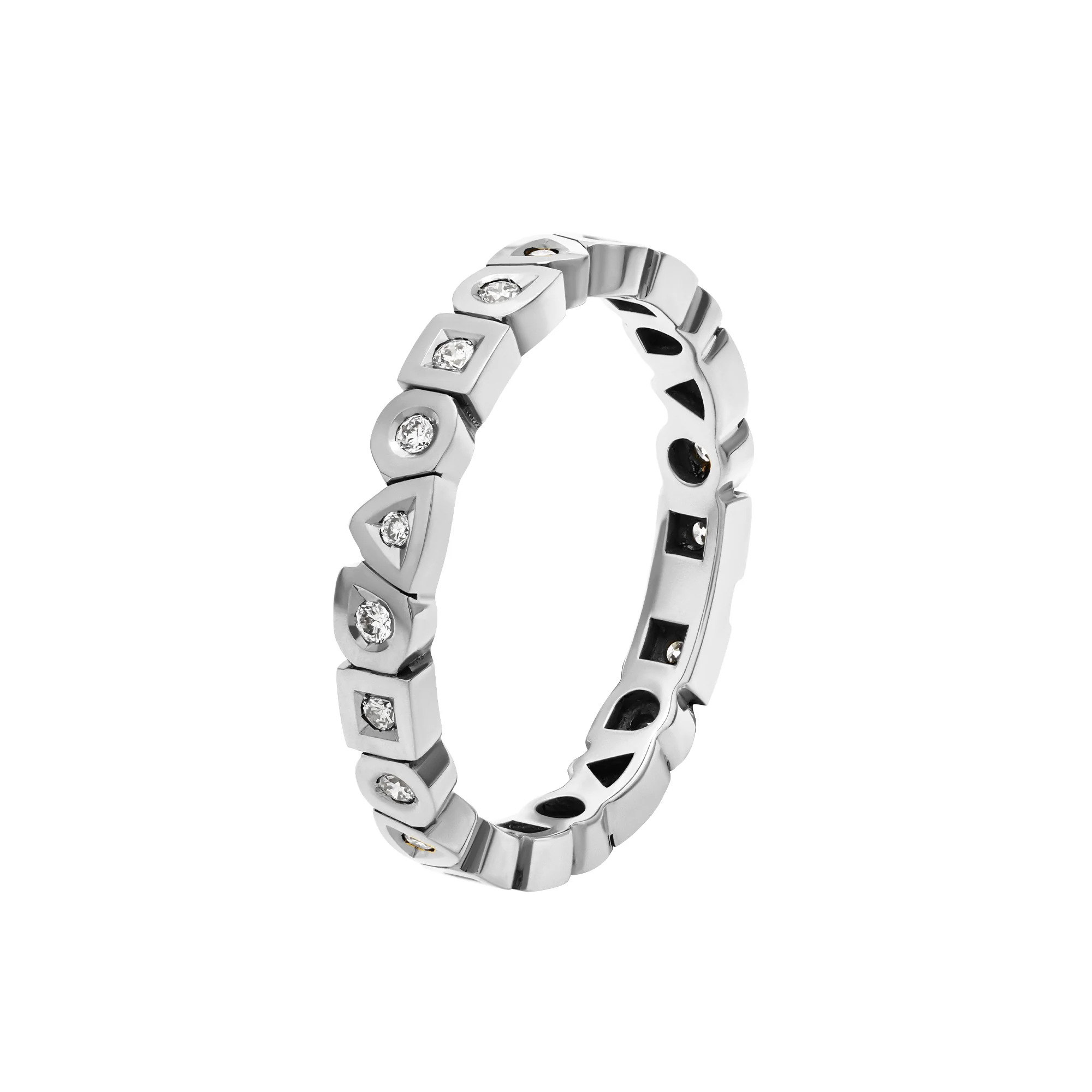 Bague alliance alchimie extra small avec diamants en or – Image 2