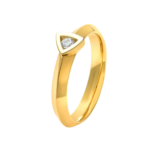 Bague Solitaire Alchimie triangle en or diamant 0,07 ct