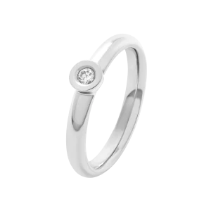 Bague Solitaire Alchimie rond en or diamant 0,07 ct