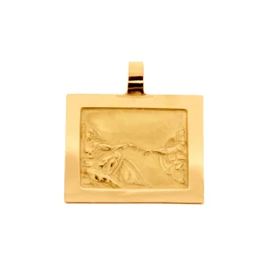 Pendentif rectange création du monde homme en or Tournaire