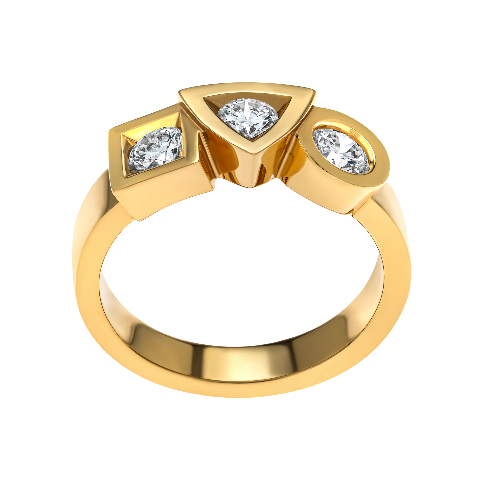 Bague Alchimie Trilogie 0,70 carat Tournaire or et diamants – Image 2