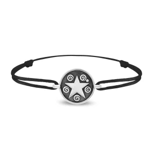 Bracelet lien étoile en argent