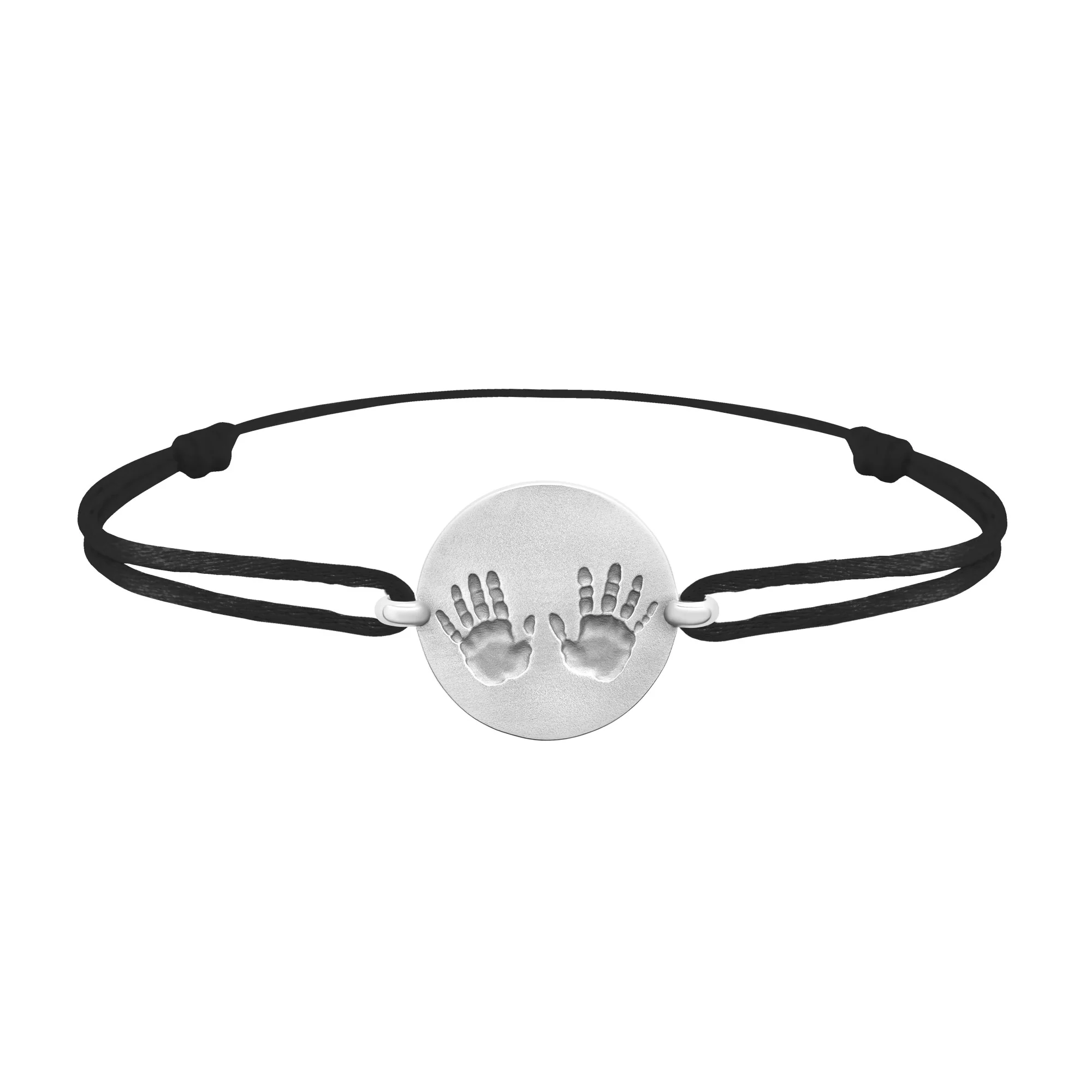 Bracelet lien empreintes mains en argent – Image 6