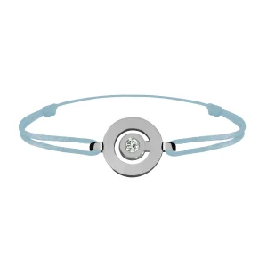 Bracelet lien Tournaire or et diamant signe labyrinthe rond
