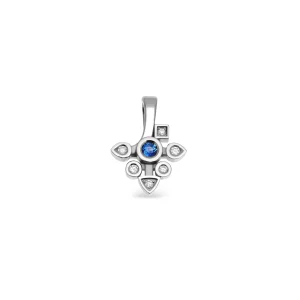 Pendentif Daisy small saphir et diamants