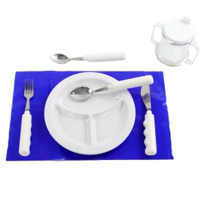 Aides Au Repas Adaptées Avec Assiette Divisée Et Gobelet À Anses