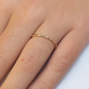 Bague mille facettes plaqué or jaune