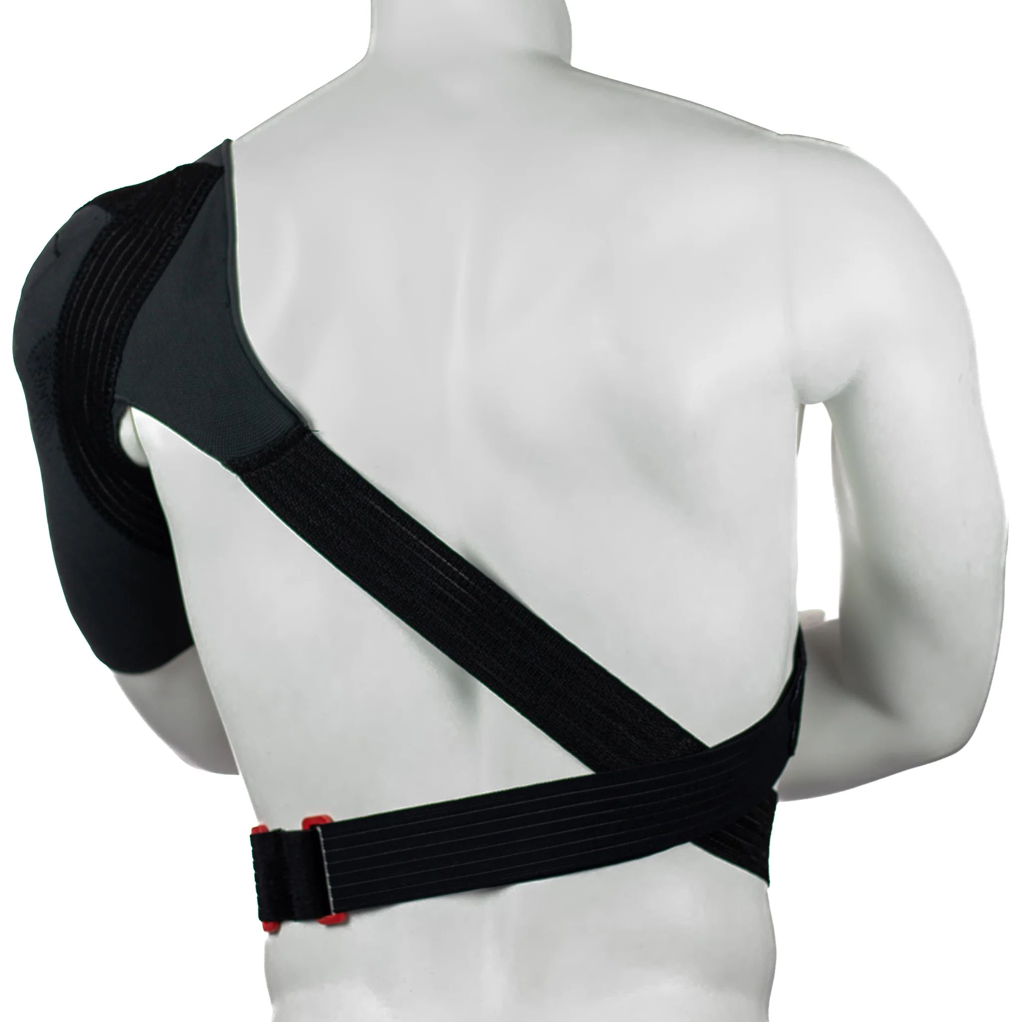 Attelle épaule de contention tricotée avec coussinet ergonomique en mousse – Image 3