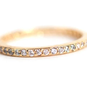 Bague plaqué or jaune sertie de zircons