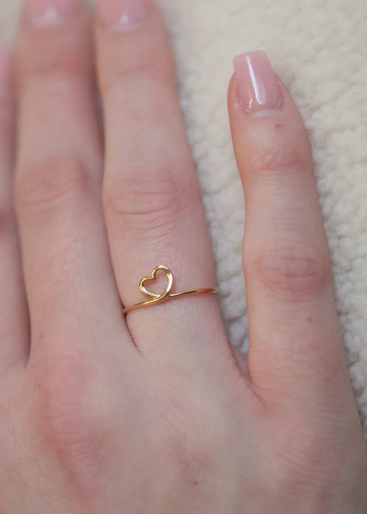 Bague petit coeur plaqué or – Image 2