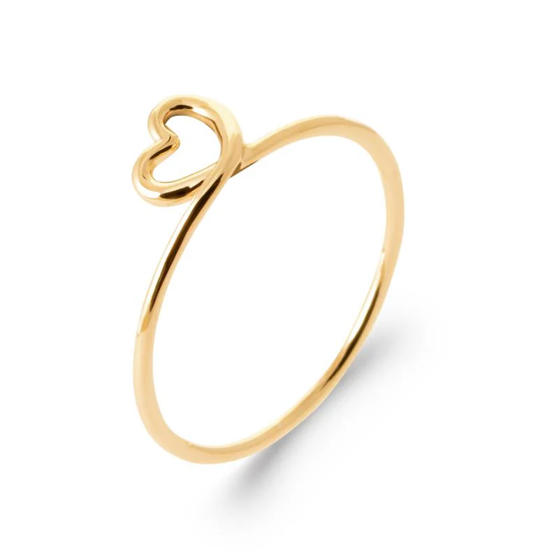 Bague petit coeur plaqué or – Image 4