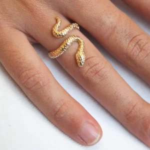 Bague serpent plaqué or