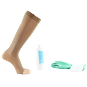 Kit 2 Paires De Bas De Contention Pointe Ouverte Et Accessoires