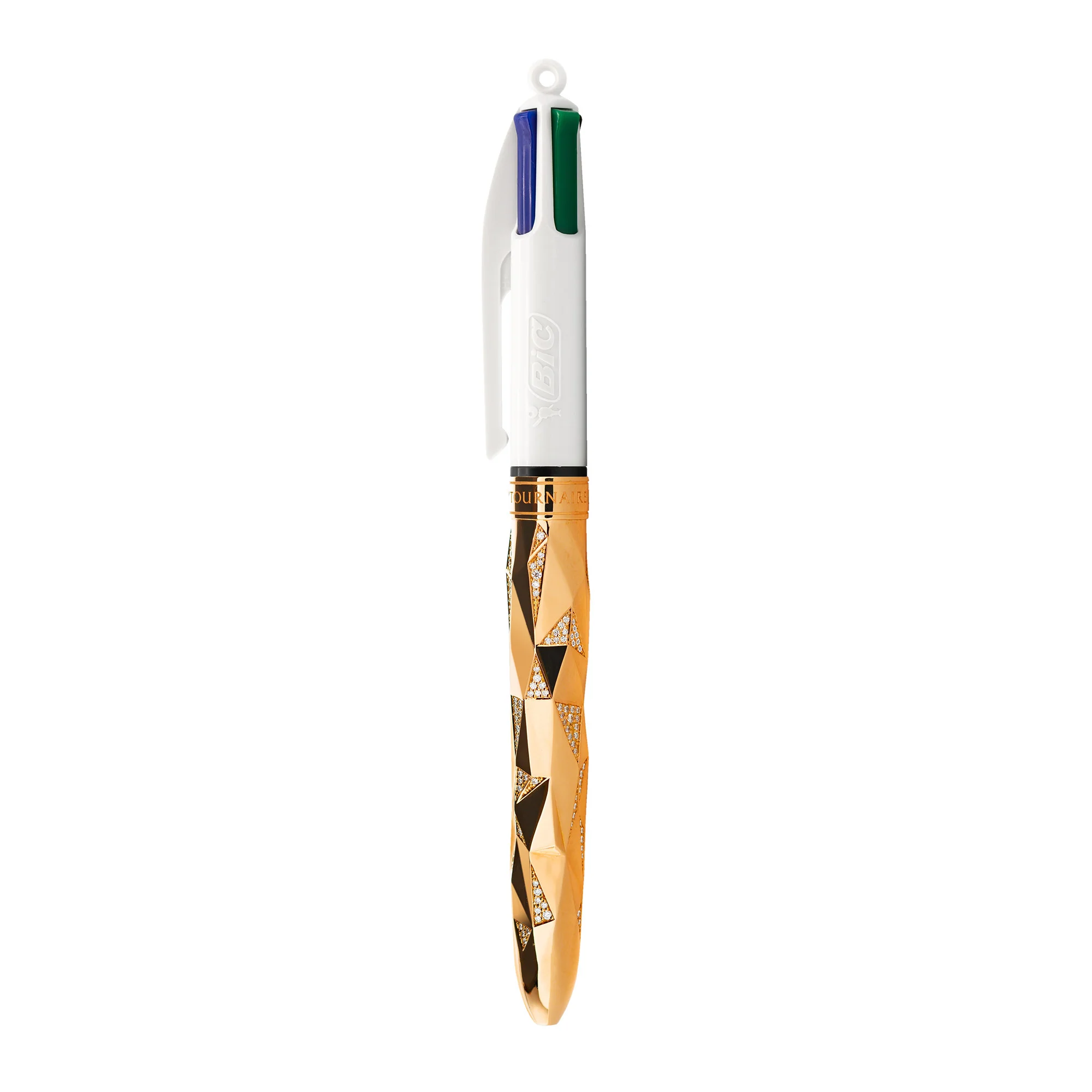 BIC 4 Couleurs "Bic x Orlinski x Tournaire" or rose et diamants