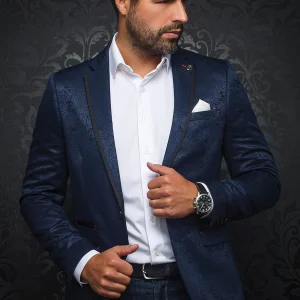 Veston | WILLIAM jacquard, navy