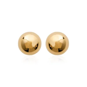 Boucles d'oreilles boules plaqué or