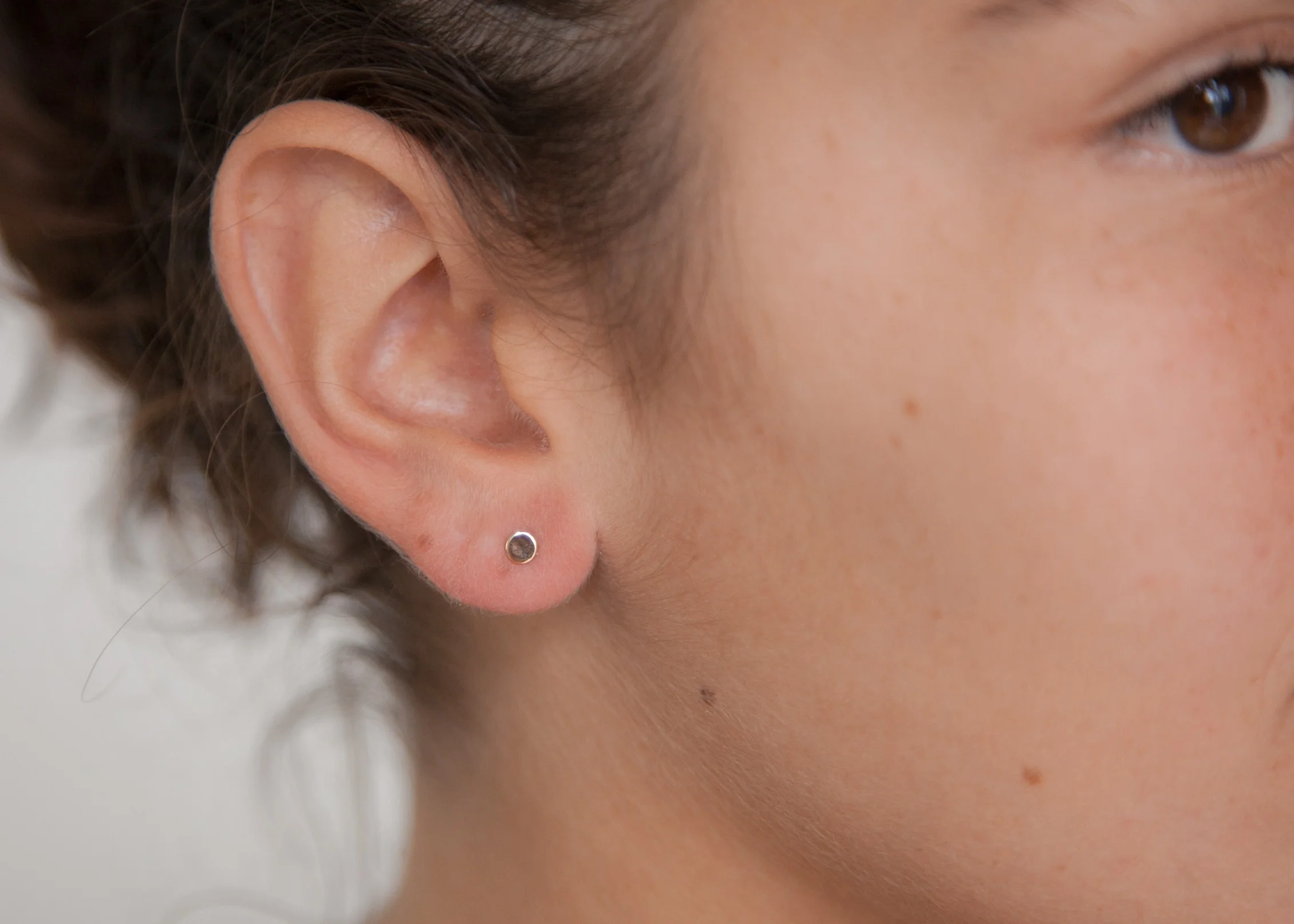 Boucles d'oreilles mini pastilles plaqué or