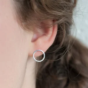 Boucles d'oreilles rond en argent