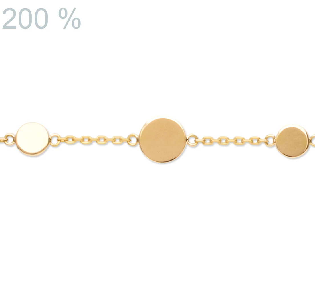 Bracelet 7 pastilles plaqué or – Image 5