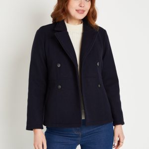 caban bleu marine femme