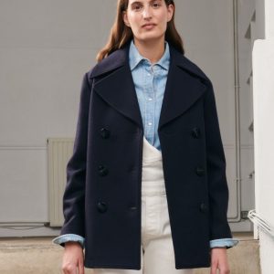 caban bleu marine femme