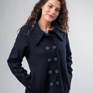 caban bleu marine femme