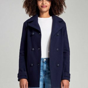 caban bleu marine femme