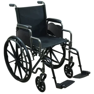 Chaise Roulante À Assise Large De 20 po Avec Appui-bras Bureau