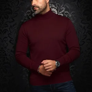 CHANDAIL EN LAINE MÉRINOS | ARKANES, Cabernet