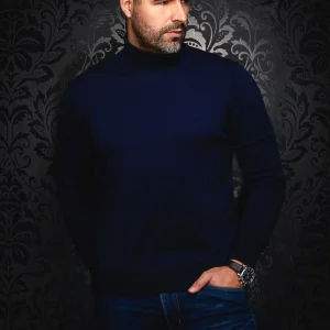 CHANDAIL EN LAINE MÉRINOS | ARKANES, Navy