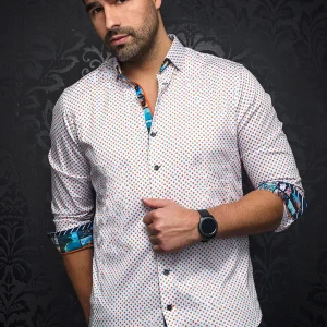 Chemise - BRADFORD, White Orange