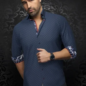 CHEMISE | LANZANI, Navy Tobacco