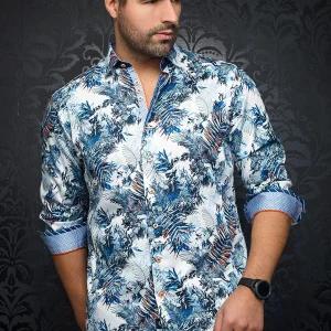 Chemise - RENAUD, White Blue