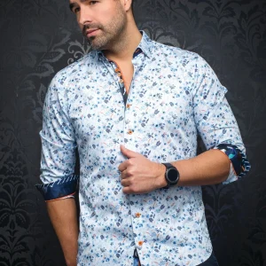 Chemise - SALVATORE, White Blue