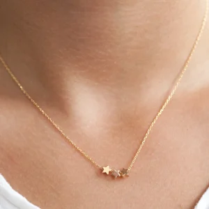 Collier 3 étoiles plaqué or
