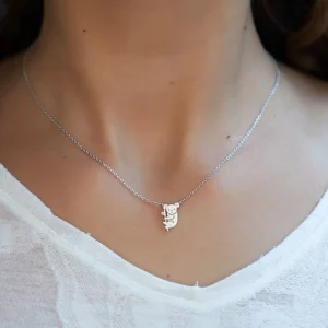 Collier koala argenté
