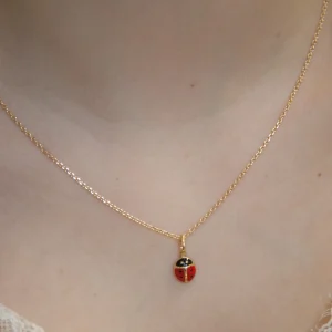 Collier coccinelle plaqué or