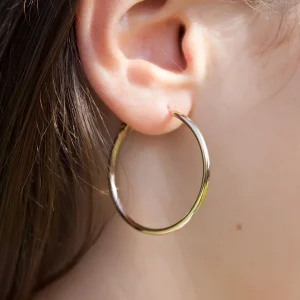 Boucles d'oreilles créoles 30mm plaqué or