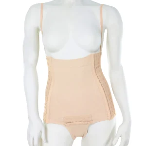 Gaine Pour Abdominoplastie Style Culotte Taille Haute Ajustable En Beige