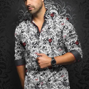 CHEMISE  | GARNETT, White / Red