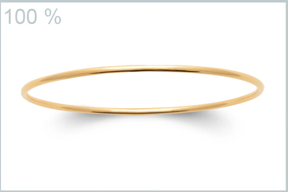 Bracelet jonc simple plaqué or – Image 3