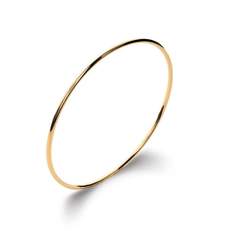Bracelet jonc simple plaqué or – Image 4