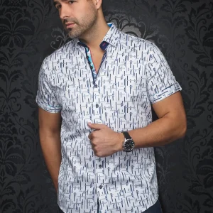 Manches Courtes | COLTON, White Blue