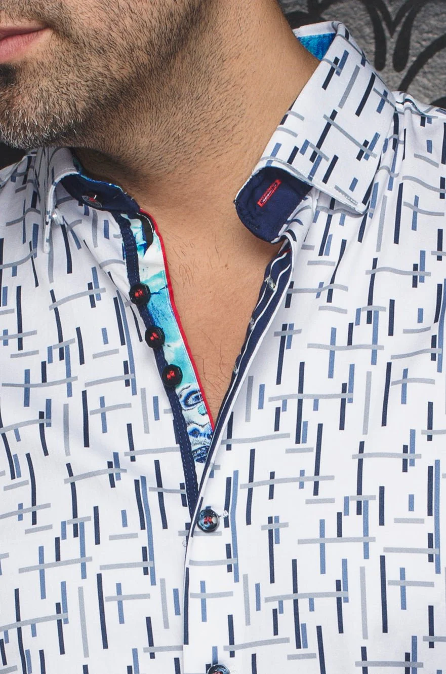 Manches Courtes | COLTON, White Blue – Image 2