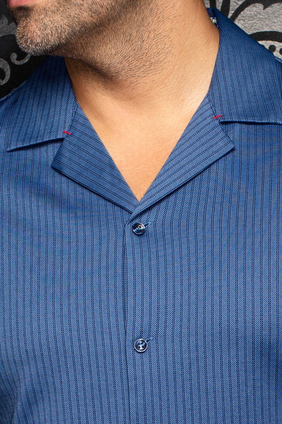Manches Courtes Flat Collar | DRYSCAPE, Navy – Image 2