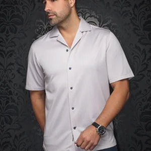 Manches Courtes Flat Collar | WAIKIKI, Stone