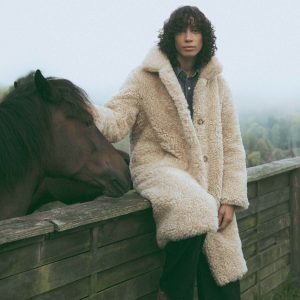 manteau bouclette femme