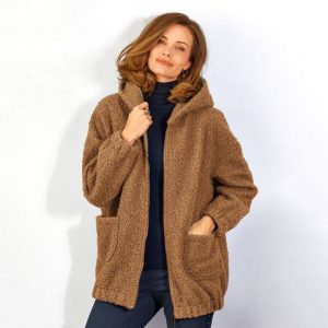 manteau bouclette femme