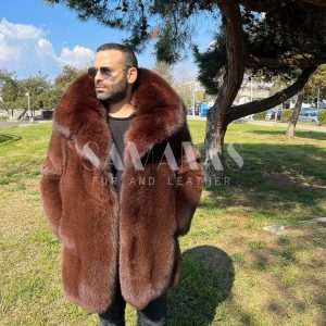 manteau fourrure homme